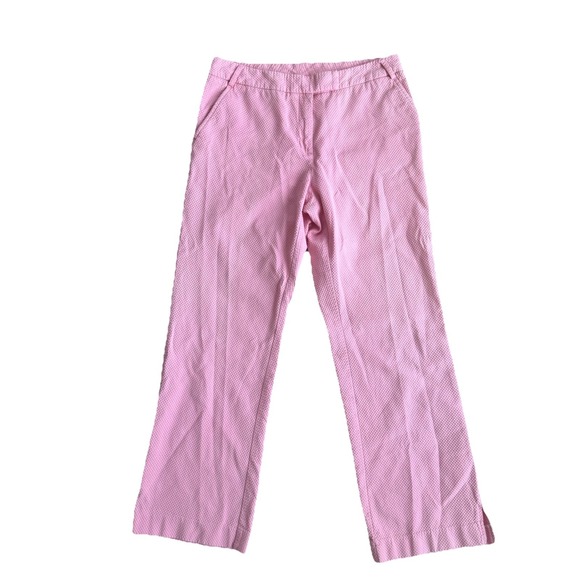 Lilly Pulitzer White Label Pink Wide Leg Pants Women's Size 8 Seersucker - Picture 4 of 8